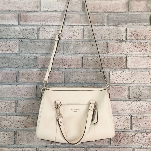 White leather Coach Satchel - Picture 1 of 11